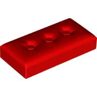 Duplo Tile 2 x 4 with Cushion Pattern / Red