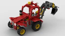 Tractor with pneumatic excavator