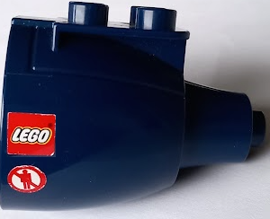 Lego Duplo Airplane Large Engine Housing with LEGO Logo and Red People Prohibited Sign Pattern Model Left Side (Stickers) - Sets 7840 / 7843