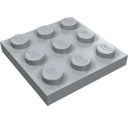 Plate 3 x 3 / Light Bluish Gray