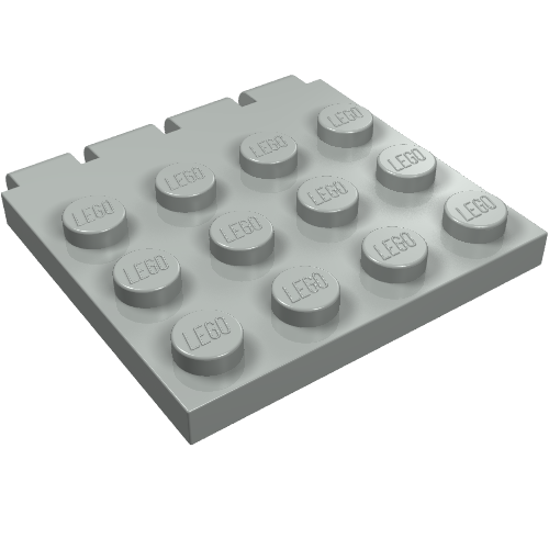 Lego Hinge Vehicle Roof 4 x 4 / Light Gray