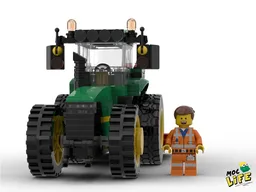 John Deere with rear mower