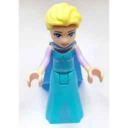 Elsa - Medium Azure Dress, Medium Blue Cape - Closed Mouth