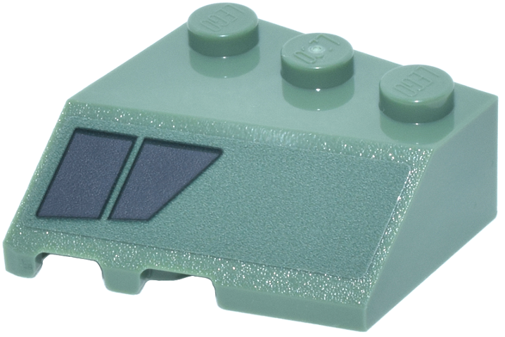 Lego Wedge 3 x 3 Sloped Right with Dark Bluish Gray Panels Pattern (Sticker) - Set 75433