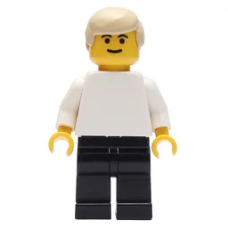 Soccer Player White Torso, Black Legs, Tan Hair