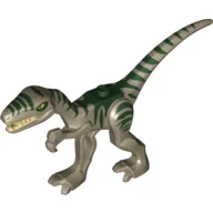 Animal, Dinosaur, Coelophysis / Gallimimus with Dark Green Markings / Dark Tan