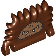 Lego Book Cover, Fangs On Edge with Medium Nougat Fur, White Fangs print / Reddish Brown