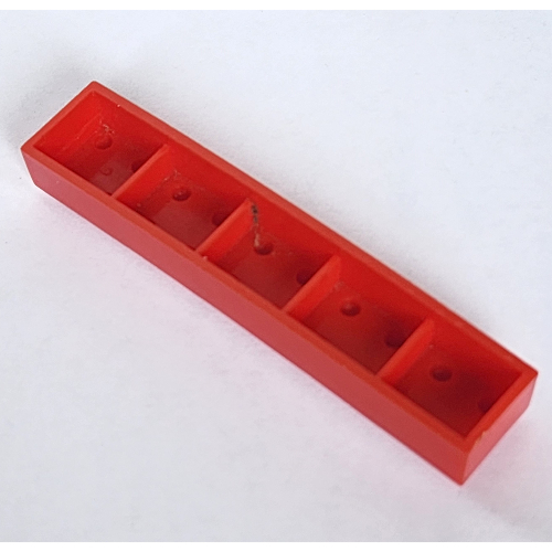Lego Brick 2 x 10 without Bottom Tubes, with Cross Supports / Red