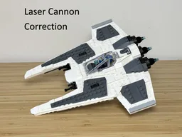 Laser Cannon Position Correction on 75348 Fang Fighter