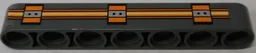 Technic, Liftarm Thick 1 x 7 with Orange Lines and Silver Machinery Pattern (Sticker) - Set 70317