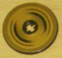 Technic, Disk 3 x 3 with Black Half Circle Rings on Gold Background Pattern (Sticker) - Set 8007