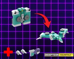 Lego Transformers Soundwave 10358 Tape Minion Squawktalk + Squawkbox MOC