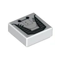 Tile 1 x 1 with SW Galactic Empire Jetpack Print / White