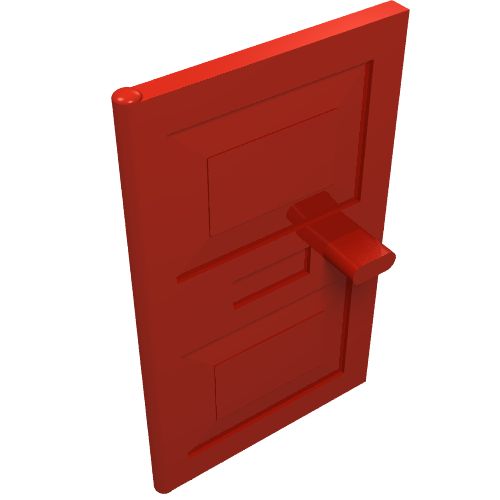 Lego Door 1 x 4 x 5 / Red