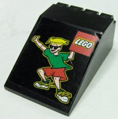 Lego Windscreen 6 x 4 x 2 Canopy with LEGO Logo and Boy in Sunglasses Pattern (Sticker) - Set 3442