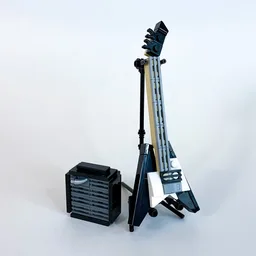 Flying V Guitar (plus Amp + Stand)