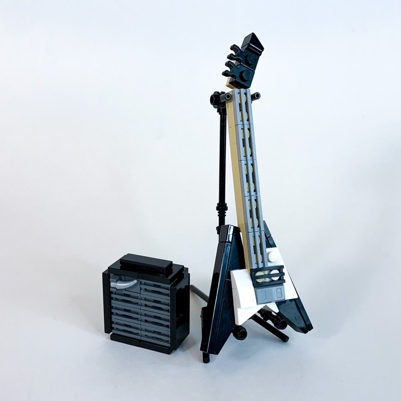 Lego Flying V Guitar (plus Amp + Stand)