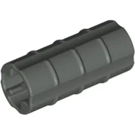 Technic Axle Connector Ridged [with x Hole x Orientation] / Dark Gray