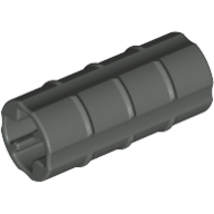 Lego Technic Axle Connector Ridged [with x Hole x Orientation] / Dark Gray
