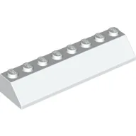 Brick Sloped 45° 2 x 8 / White
