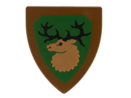 Shield Triangular with Forestmen Deer Head Print