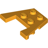 Lego Wedge Plate 3 x 4 with Stud Notches [Reinforced Underside] / Bright Light Orange