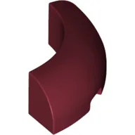 Brick Round Corner 3 x 3 x 1 No Studs / Dark Red