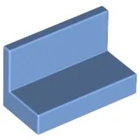 Panel 1 x 2 x 1 [Square Corners] / Medium Blue
