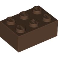 Lego Brick 2 x 3 / Brown