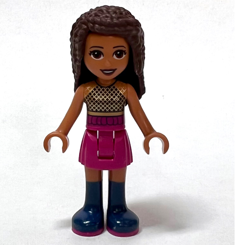 Lego Andrea - Black/Gold Top, Magenta Skirt