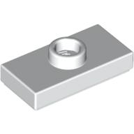 Lego Plate Special 1 x 2 with 1 Stud with Groove and Inside Stud Holder (Jumper) / White