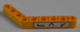 Technic, Liftarm, Modified Bent Thick 1 x 9 (6 - 4) with Crane Arm Movement Pattern (Sticker) - Set 8421
