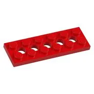 Technic Plate 2 x 6 [5 Holes] / Red