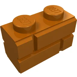 Brick Special 1 x 2 with Masonry Brick Profile / Dark Orange