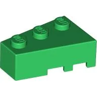 Brick Wedged, Angled 3 x 2 Left / Green