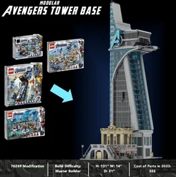 Avengers Tower Base - 76269 Mod w/ Hall of Armor & Grand Central