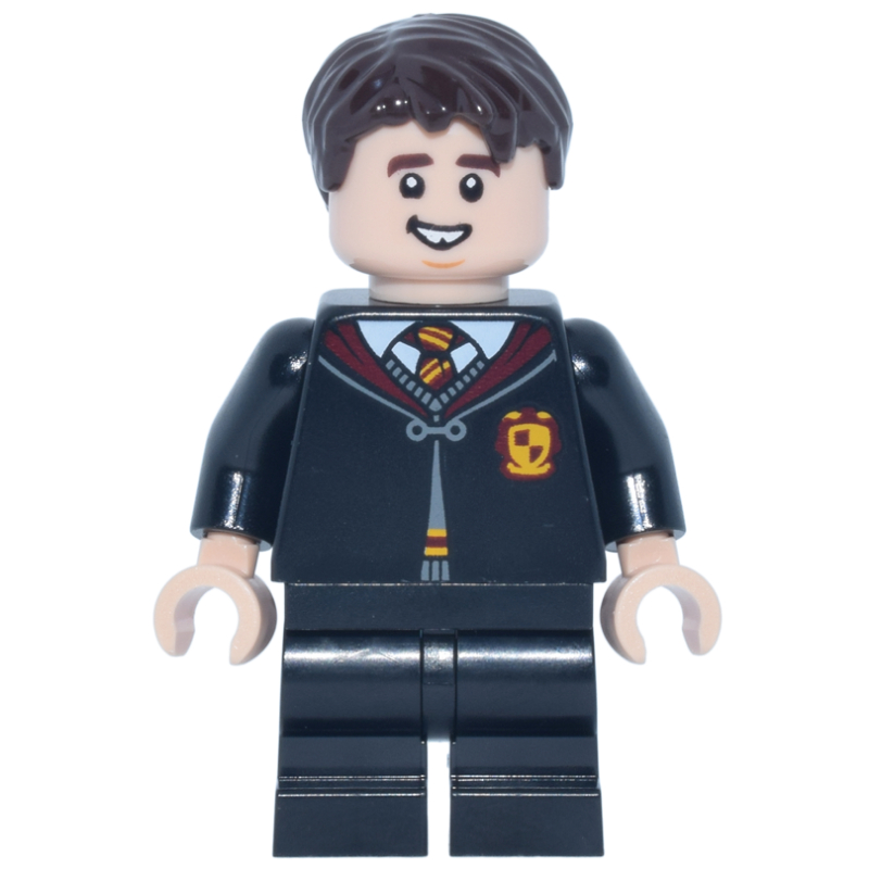 Lego Neville Longbottom, Gryffindor Robes, Short Legs, Happy
