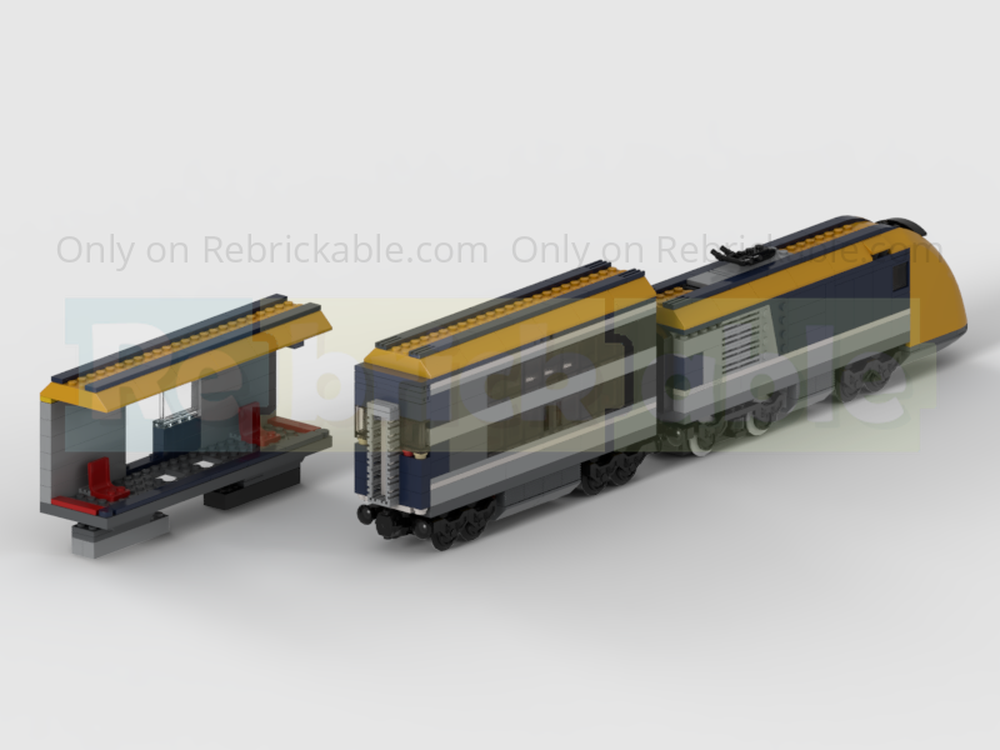 Lego 60197 Alternate Build - Double Decker Superliner Style Carriage & Bigger Station