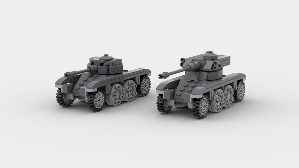 Lego Panhard EBR (1954) & (1963) Minifig Scale (1:42)