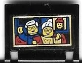Minifigure, Utensil Book Cover with 3 Minifigures on Video Call Screen Pattern (Sticker) - Set 80111