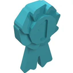 Equipment Animal Grooming Kit Award Ribbon with Number 1 / Medium Azure