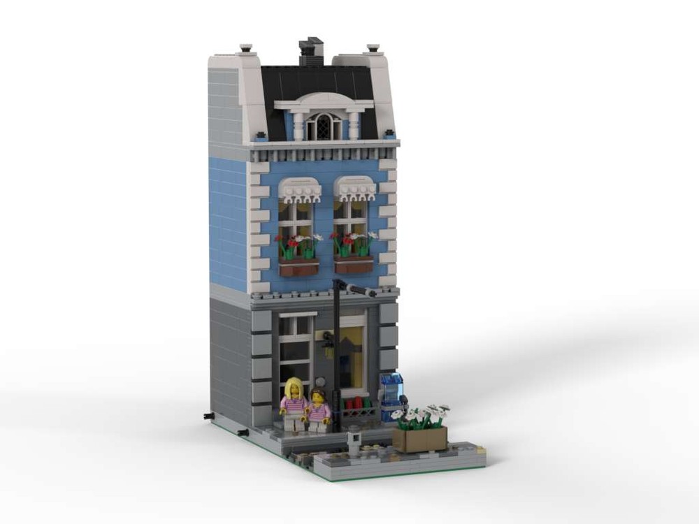 Lego Medium blue train side