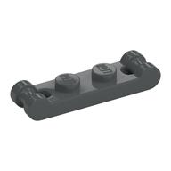 Lego Plate Special 1 x 2 with Handles on Ends / Dark Bluish Gray