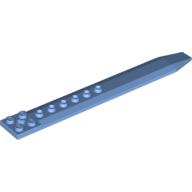 Lego Plate Special 2 x 16 with Angled Side Extensions and Hole (Rotor Blade) / Medium Blue