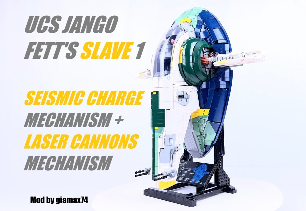 Lego UCS Slave 1 with Seismic Charge + Laser Cannons Mechanisms