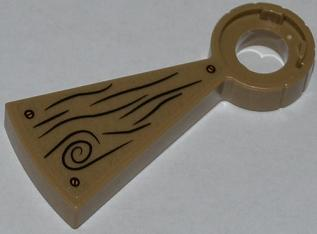 Lego Stairs Spiral Step with Wood Grain, Large Knot and 3 Screws Pattern (Sticker) - Set 79103