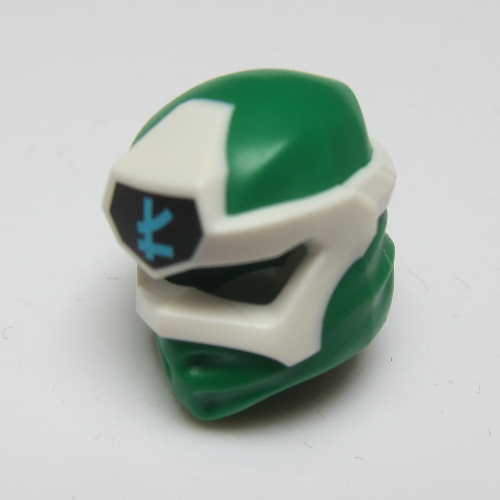 Lego Wrap with Angular Mask White, and Medium Azure Asian Symbol on Black print
