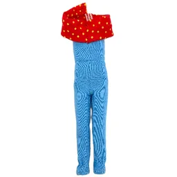 Scala, Jumpsuit with Red Lining / Medium Blue