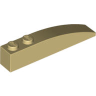 Lego Brick Curved 6 x 1 / Tan