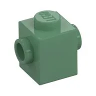 Brick Special 1 x 1 with Studs on 2 Sides / Sand Green